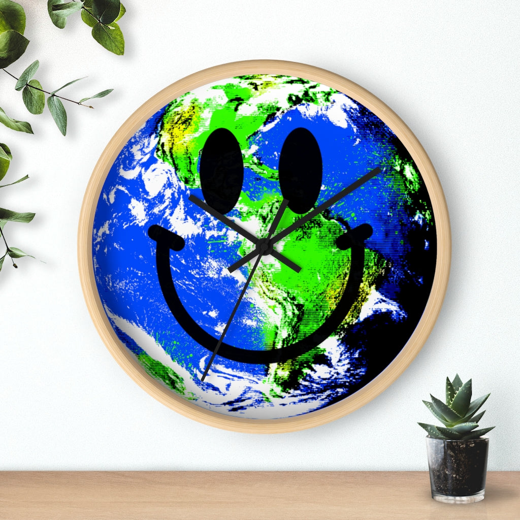 "Happy Earth" Wall clock